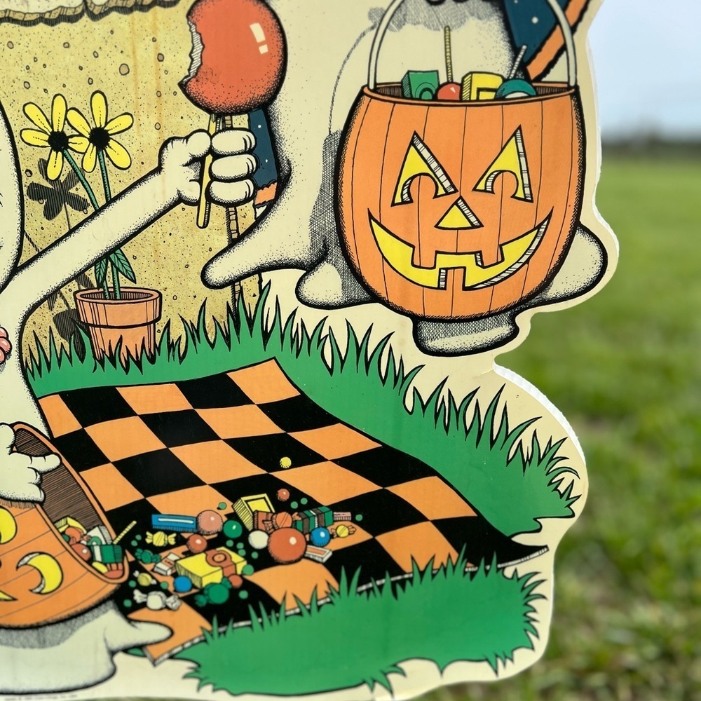 Vintage Halloween Yard Art And Stake Sign Window Cling - Picture 5 of 13